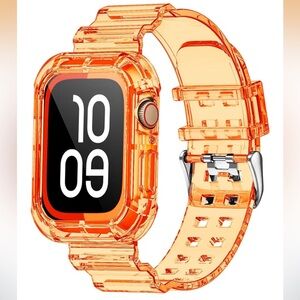 NWT Apple Watch Band - Orange Transparent Strap - 38mm 40mm 41mm
